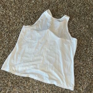 Calme by Johnny Was white workout tank top size S.